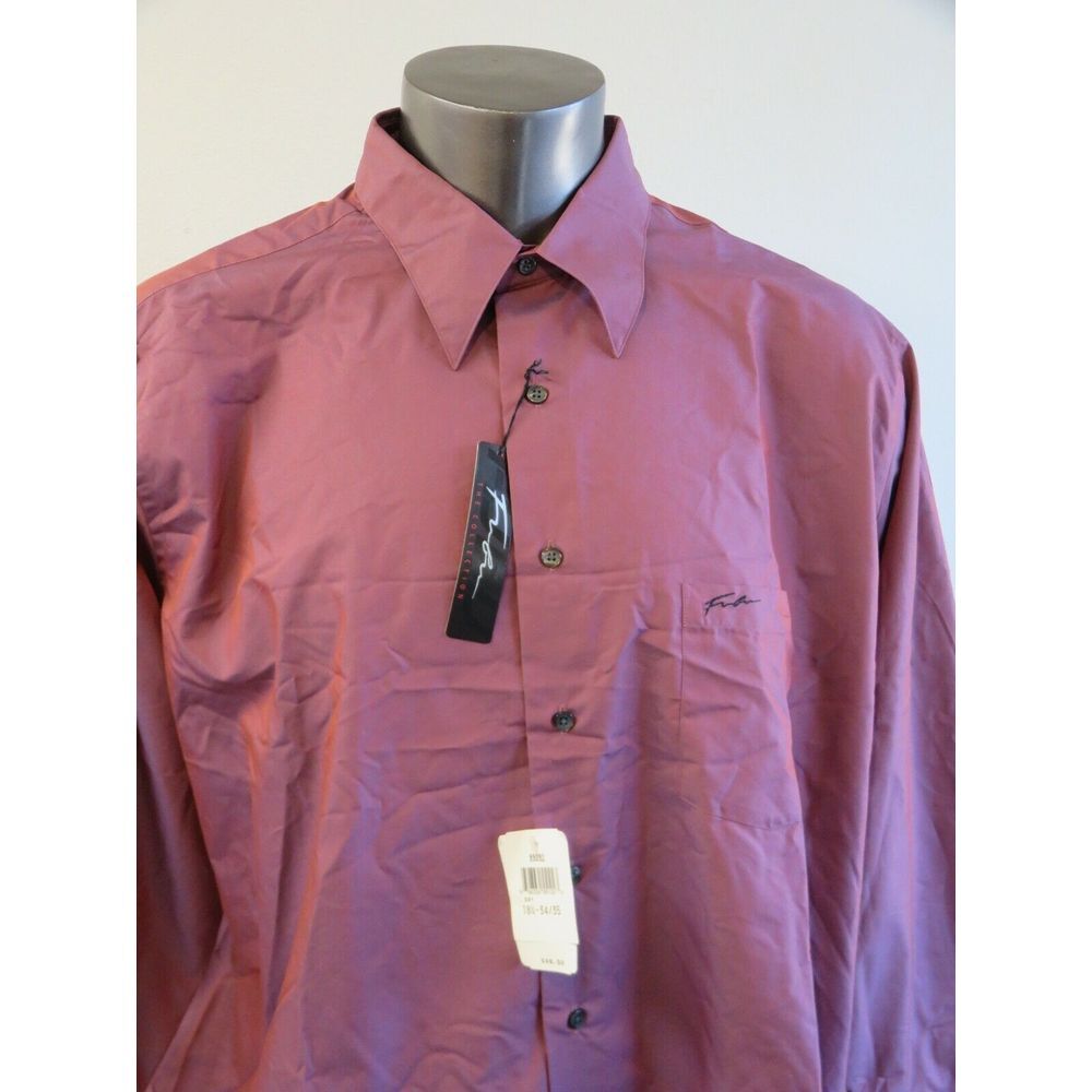 Mens FUBU The Collection Button Front Long‎ Sleeve Shirt Size 18 1/2 34/35 Big - Picture 4 of 8